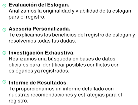 Registro de slogan descripcion